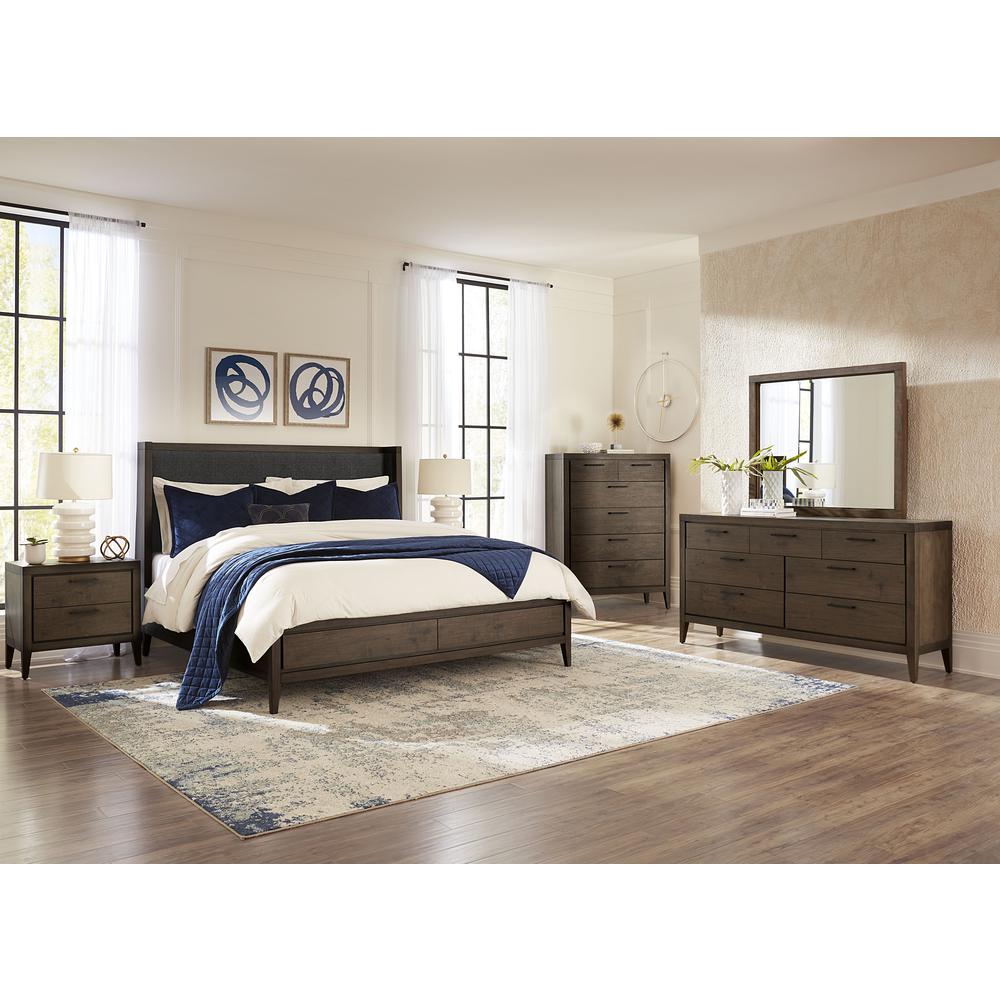 Boracay Five Drawer Walnut Chest in Wild Oats Brown (2024). Picture 4