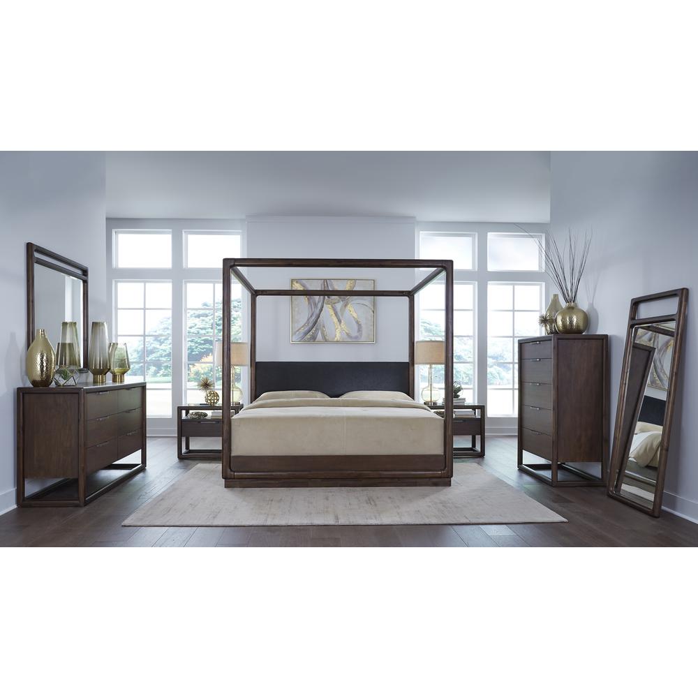 Sol Six Drawer Acacia Wood Dresser in Brown Spice. Picture 8
