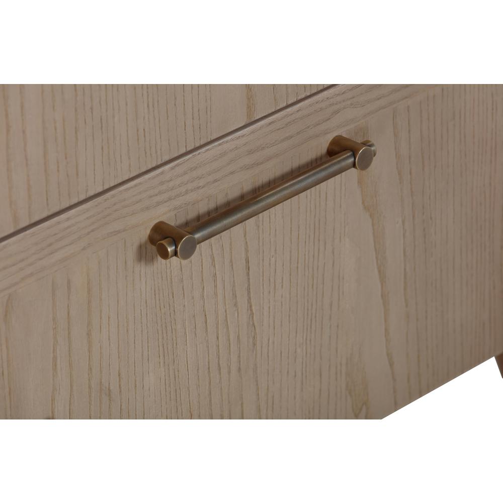 Sumire Two Drawer Ash Wood Nightstand in Ginger. Picture 4