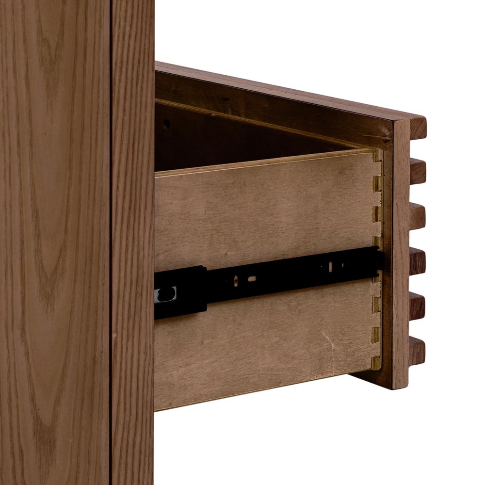 Tanner Six Drawer Ash Wood Dresser in Roux. Picture 5