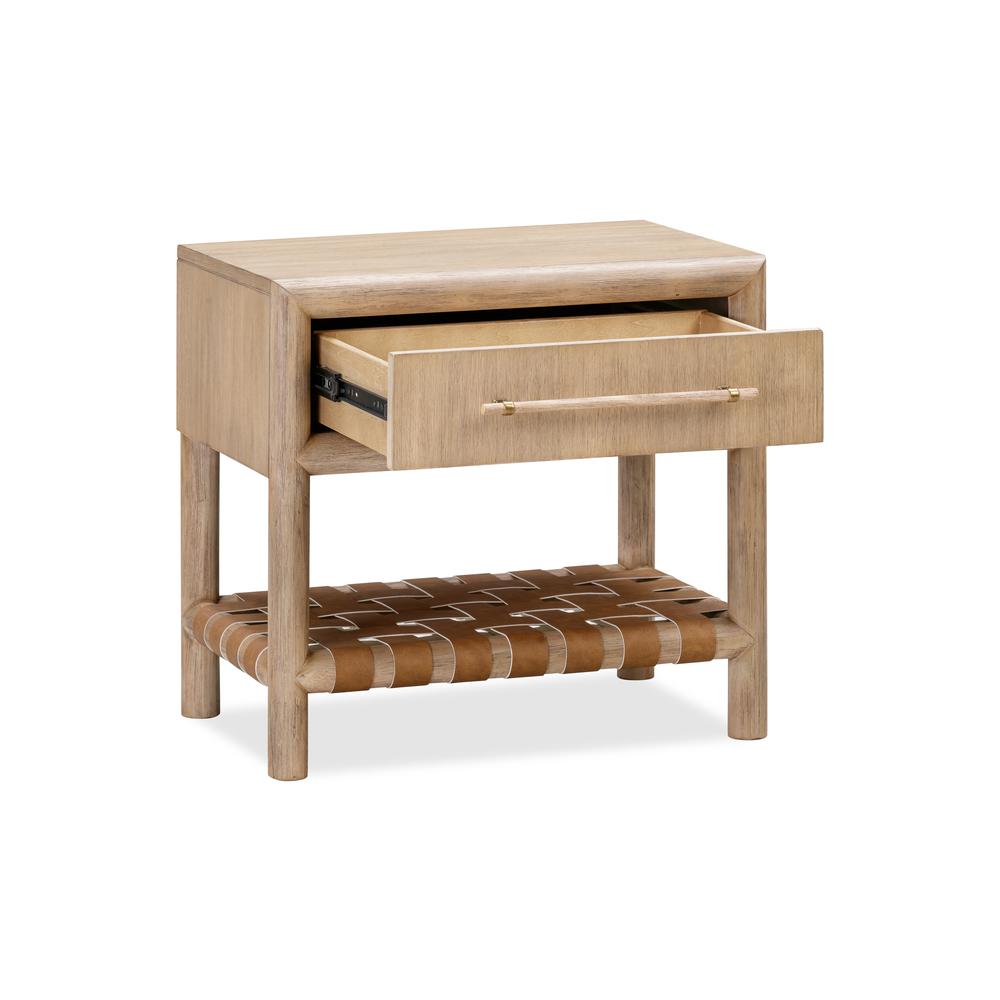 Dorsey One Drawer USB-charging Nightstand in Granola. Picture 5