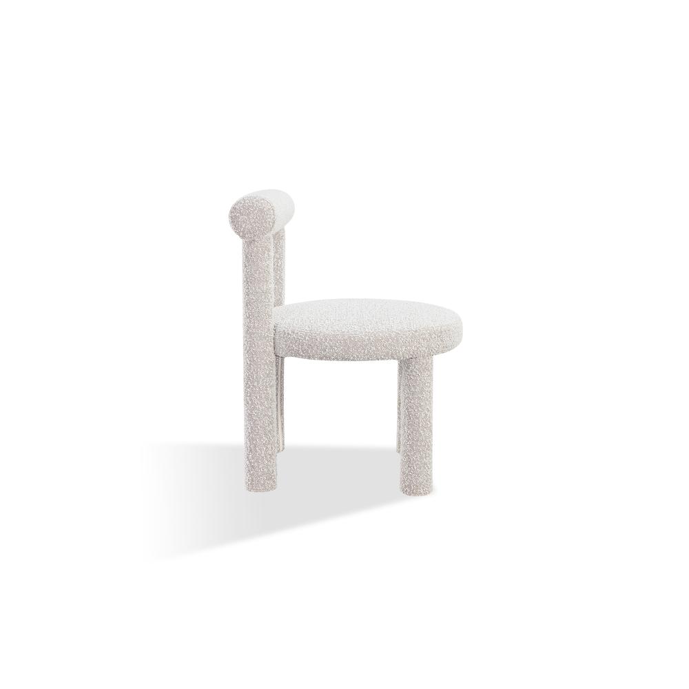 Addison Modern Dining Chair in Cotton Ball Boucle, set of 2. Picture 2
