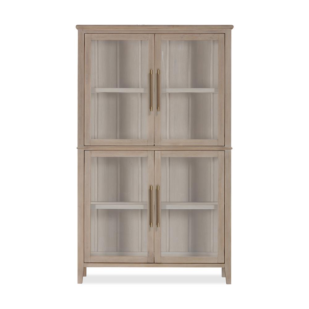 Camden Four Door Shiplap Curio in Chai. Picture 4
