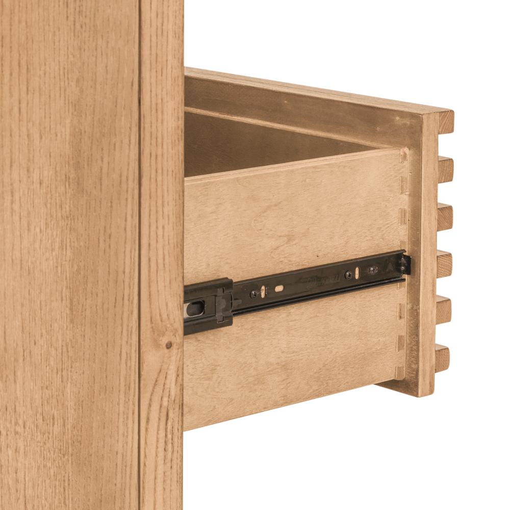 Tanner Five Drawer Ash Wood Chest in Flaxen. Picture 5