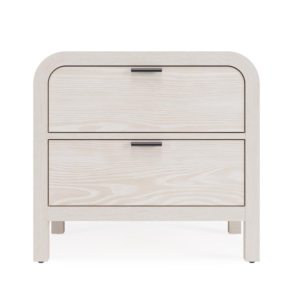 Drake Two Drawer USB-Charging Nightstand in Sugar. Picture 3