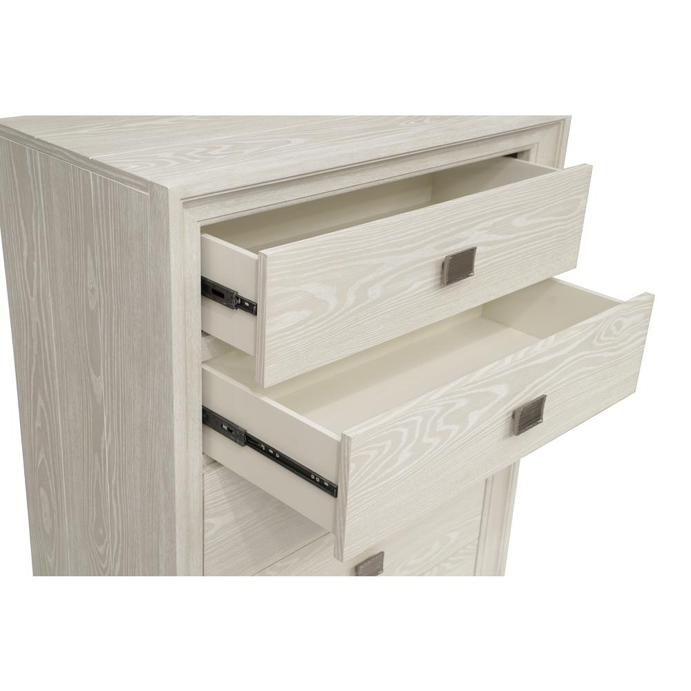 Maxime Five Drawer Chest in Ash. Picture 6