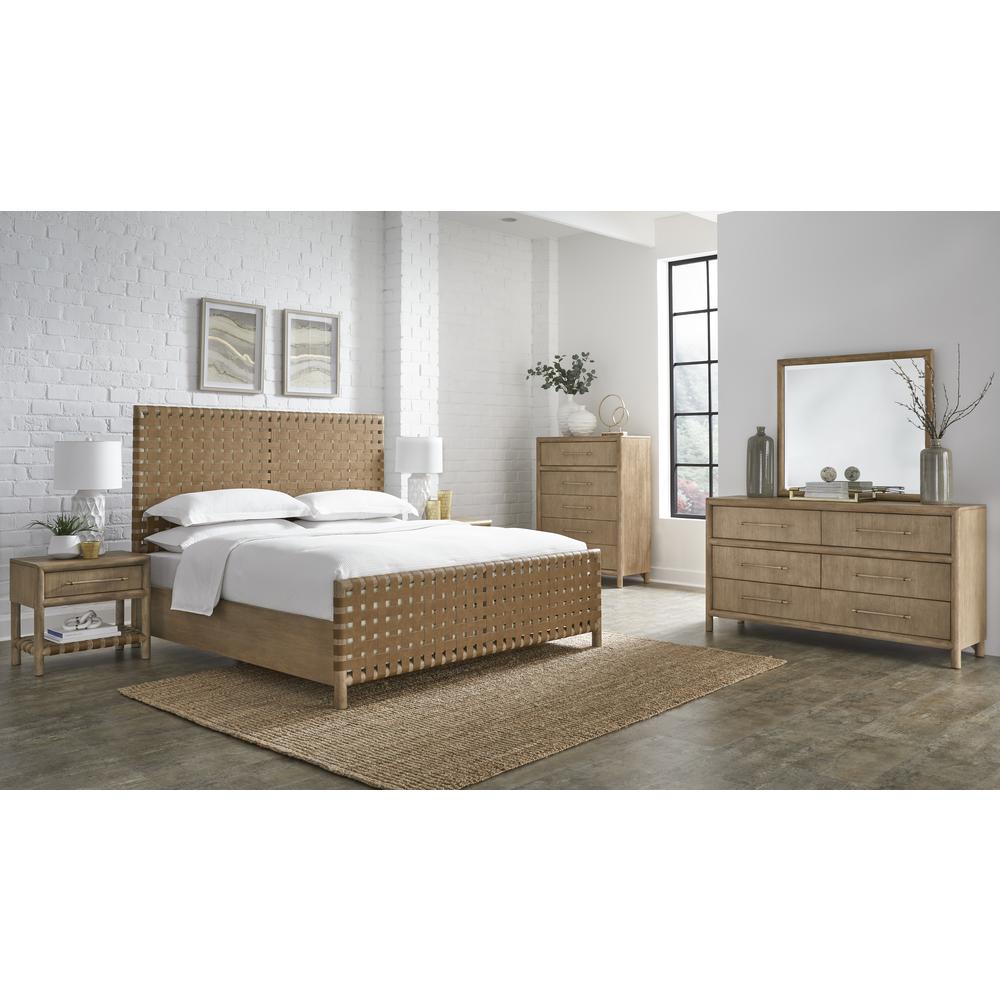 Dorsey One Drawer USB-charging Nightstand in Granola. Picture 8