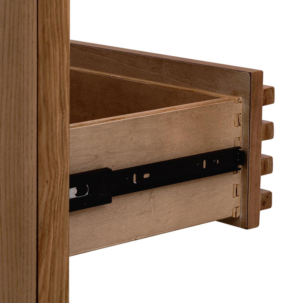 Tanner Two Drawer Ash Wood Nightstand in Roux. Picture 5
