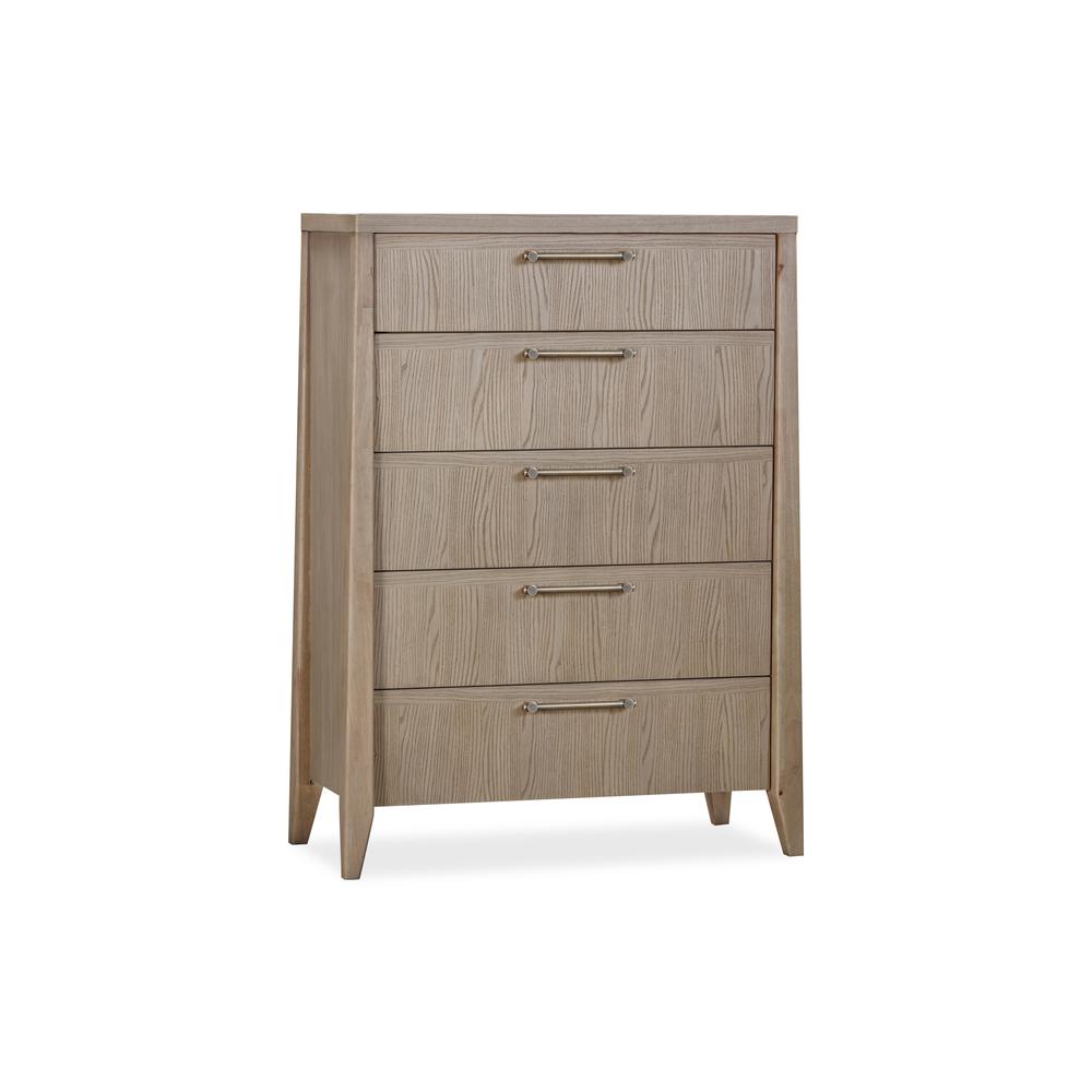 Sumire Five Drawer Ash Wood Chest in Ginger. Picture 2