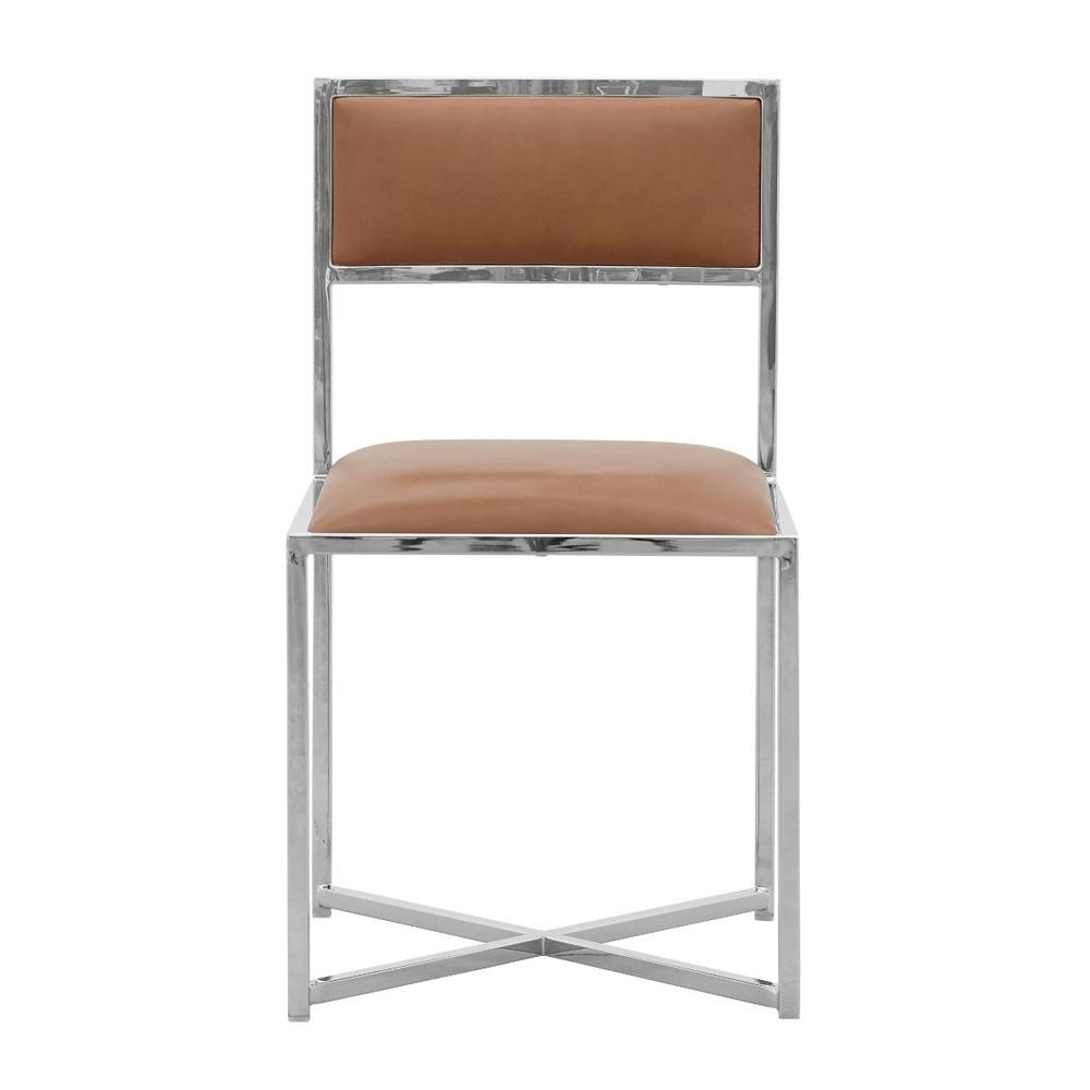 Amalfi X-Base Chair in Cognac, set of 2. Picture 2