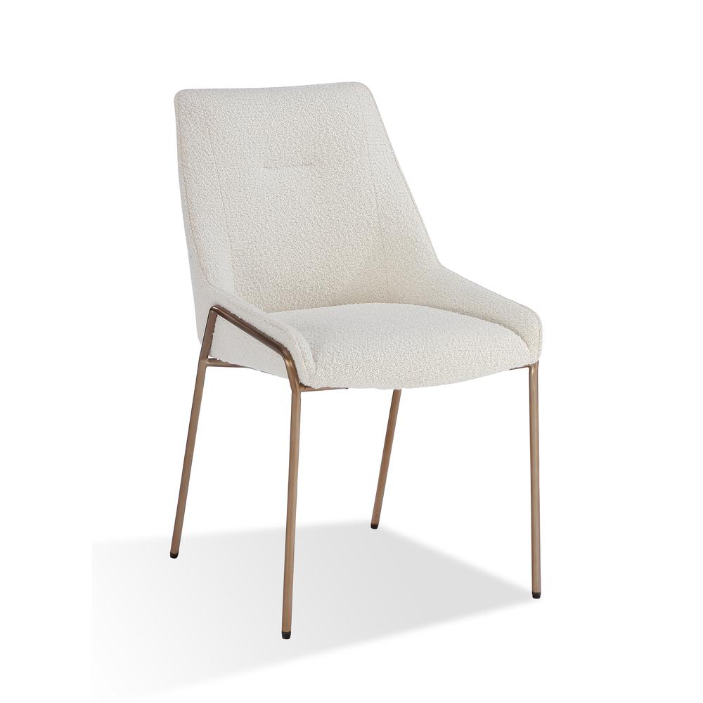 Cyrus Upholstered Dining Chair in Cottage Cheese Boucle, set of 2. Picture 1