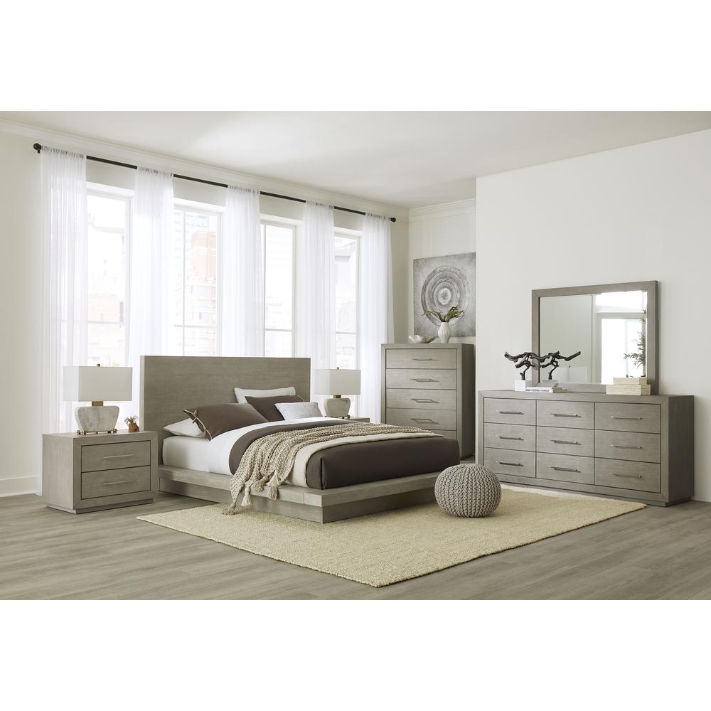 Melbourne Two Drawer Nightstand with USB in Mineral. Picture 2