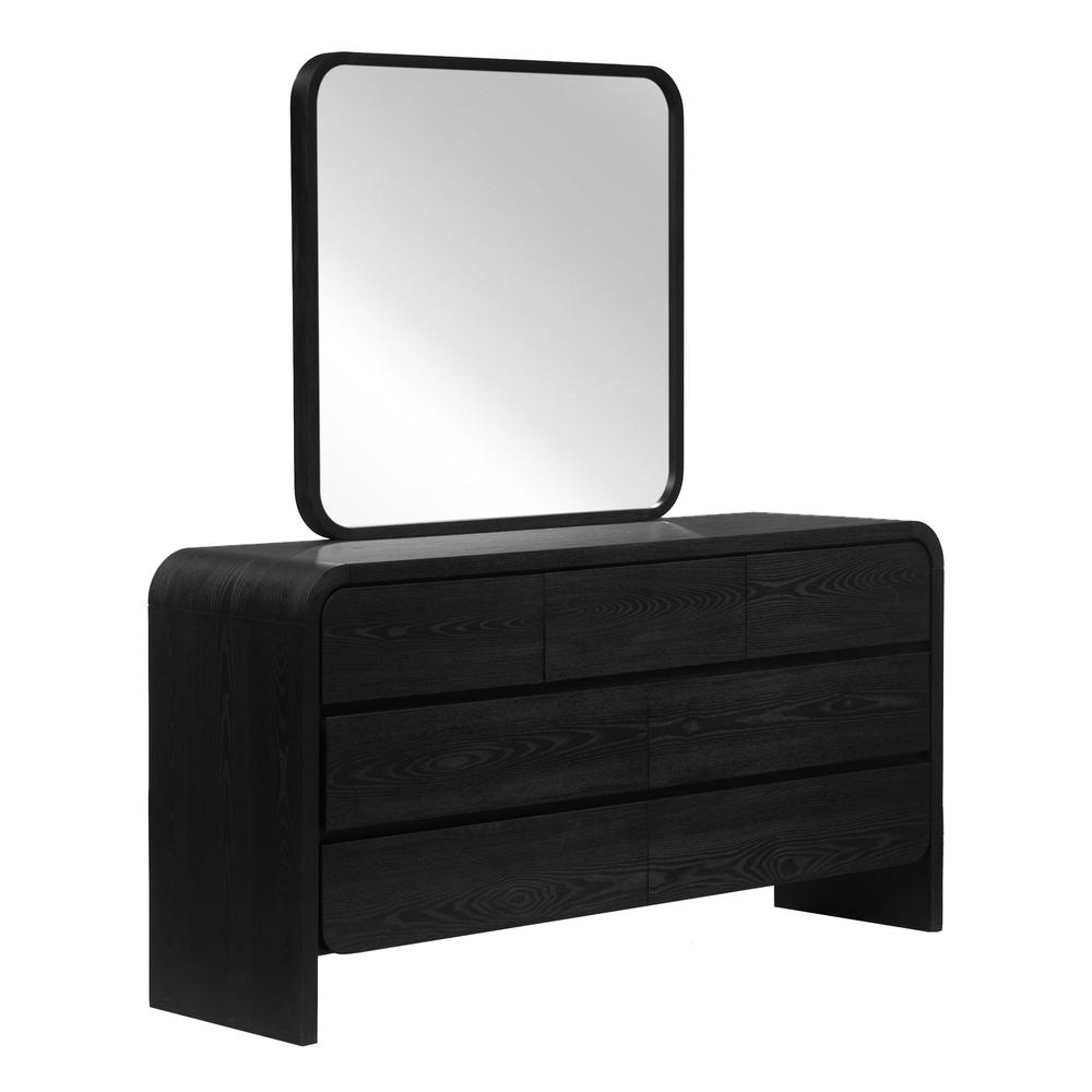 Elora Seven Drawer Dresser in Jet Black Ash. Picture 4