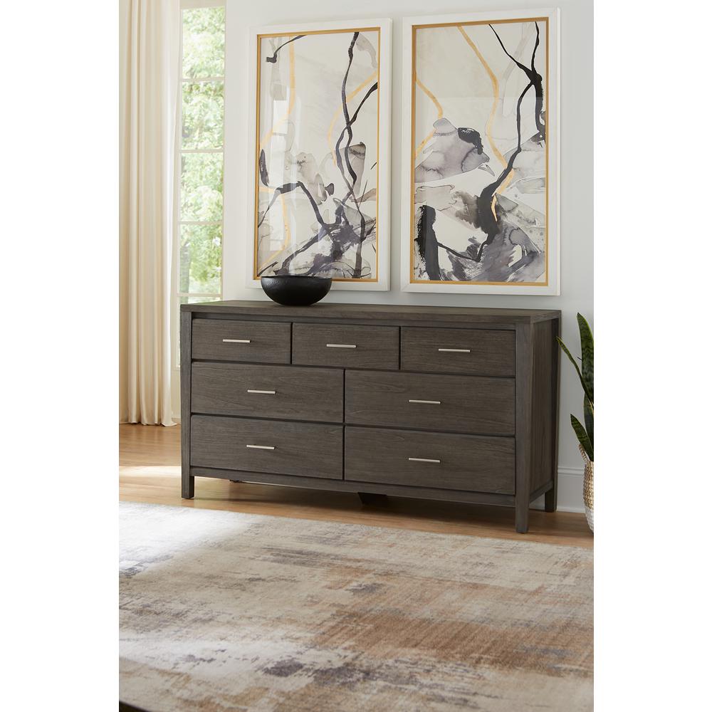 Nevis Seven Drawer Dresser in Sharkskin (2024). Picture 1
