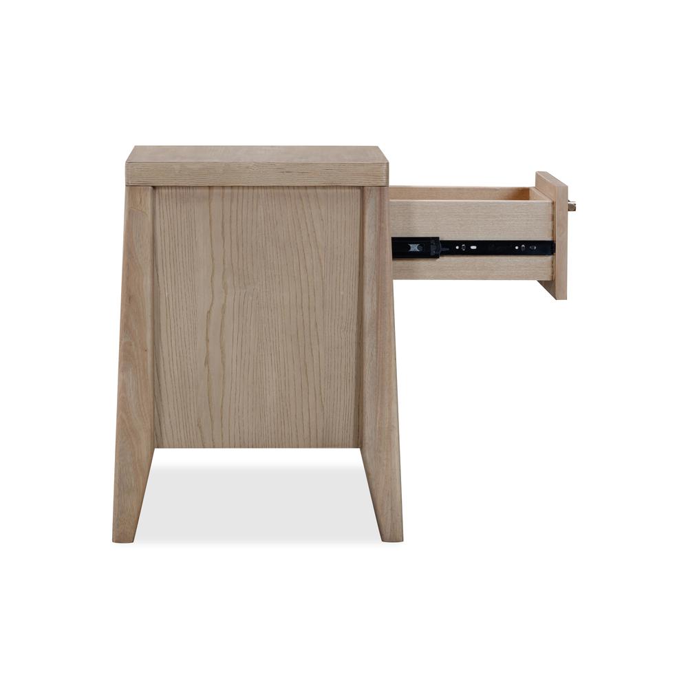 Sumire One Drawer One Shelf Ash Wood Nightstand in Ginger. Picture 4