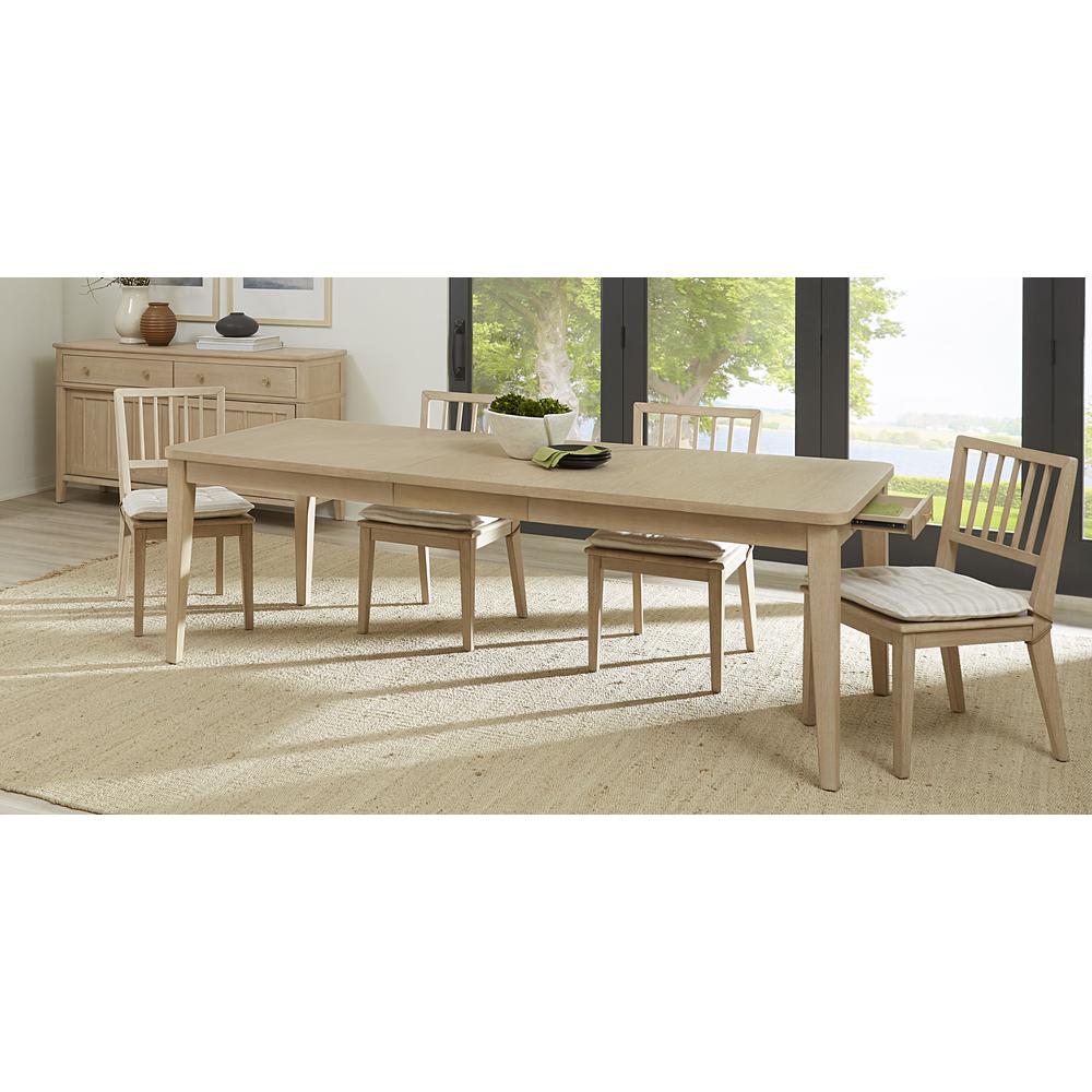 Camden Two Drawer Extendable Dining Table in Chai. Picture 7