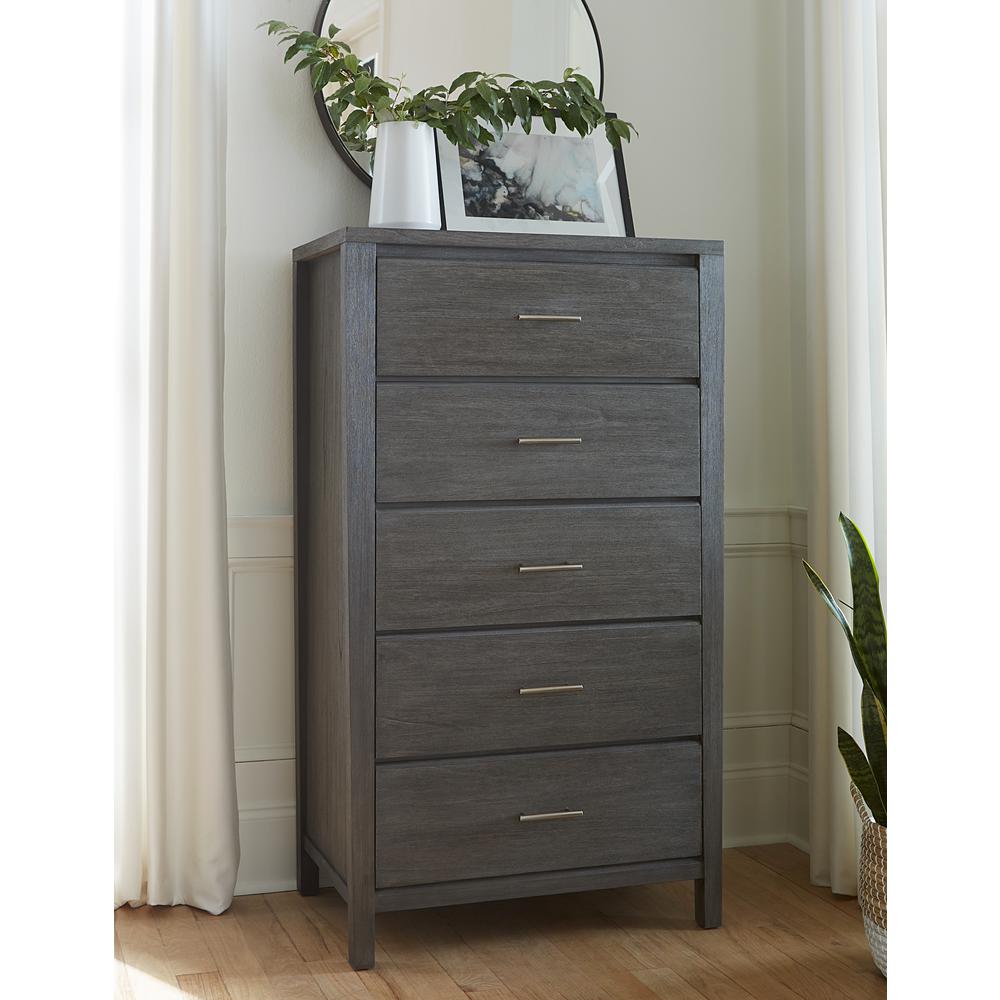 Nevis Five Drawer Chest in Sharkskin (2024). Picture 1