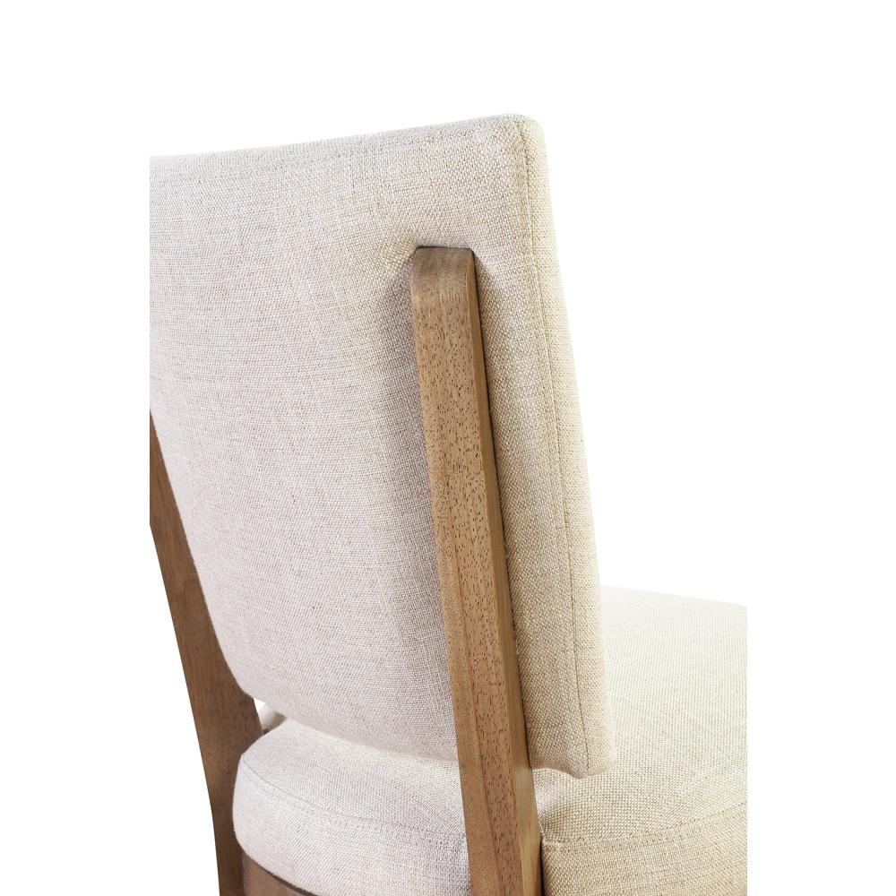 Sumner Channel Back Upholstered Dining Chair in Natural, set of 2. Picture 6