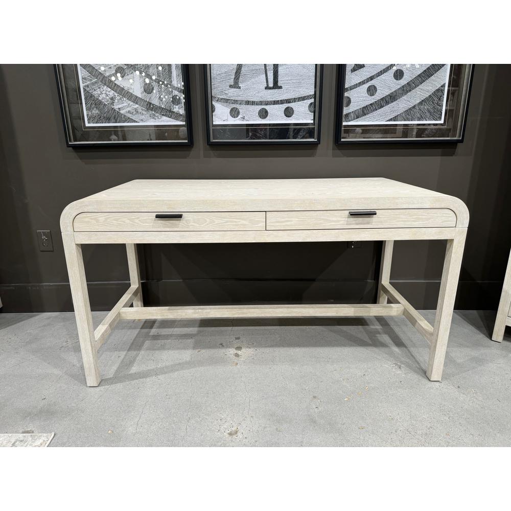 Drake Two Drawer Writing Desk in Sugar. Picture 2