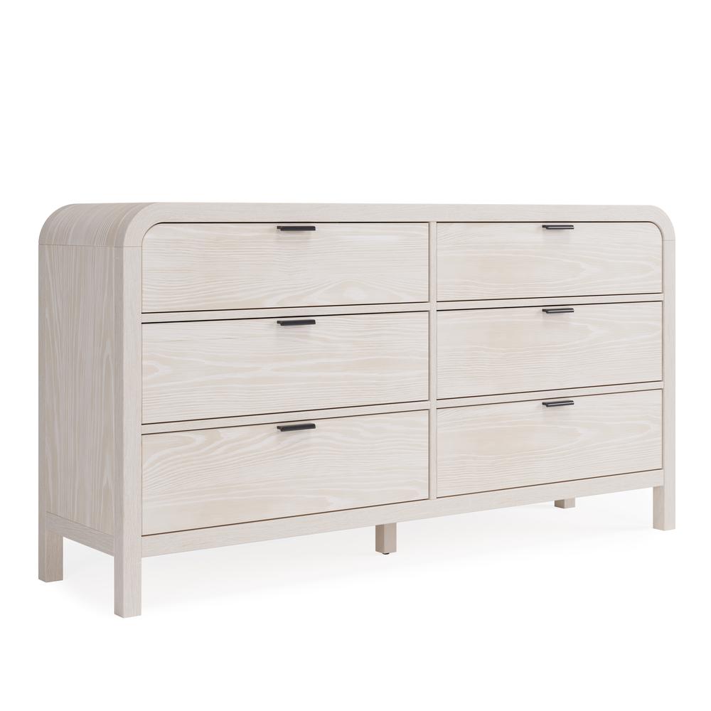 Drake Six Drawer Dresser in Sugar. Picture 5