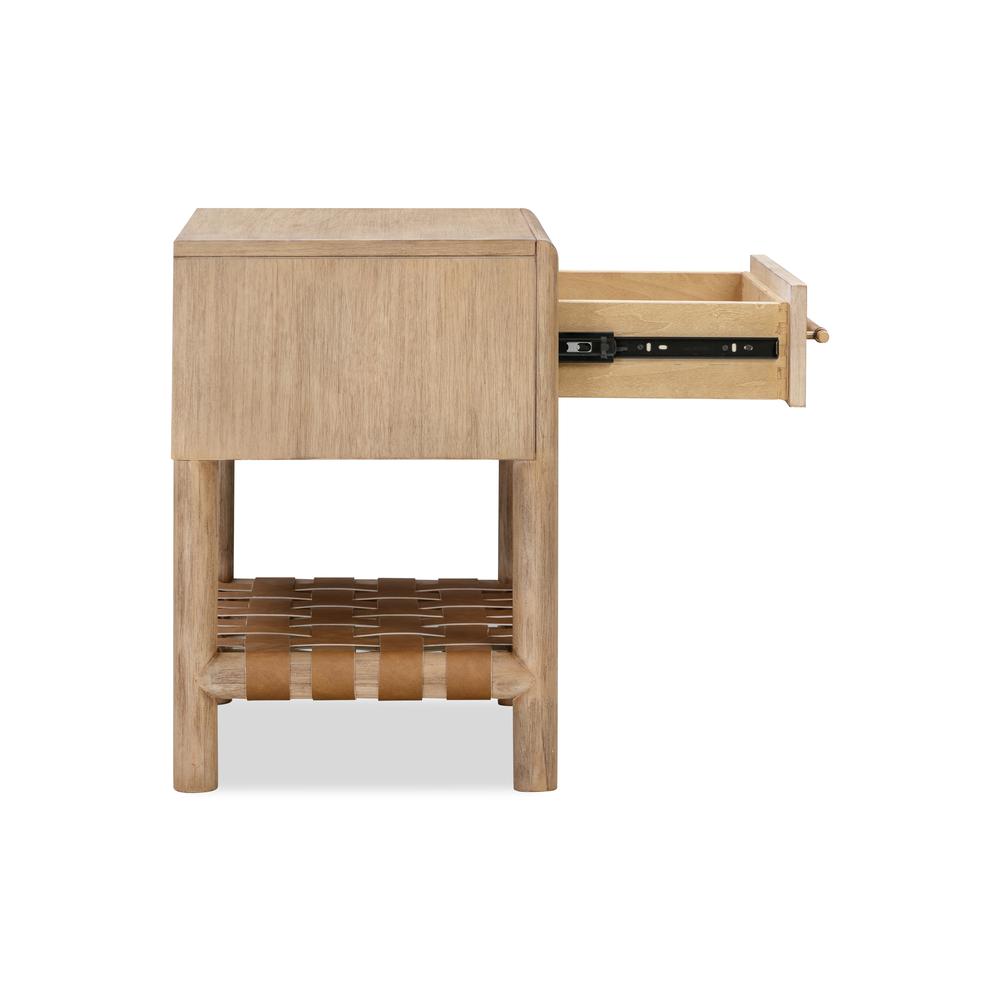 Dorsey One Drawer USB-charging Nightstand in Granola. Picture 6