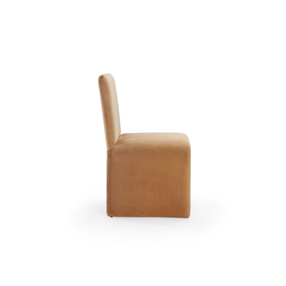 Winston Fully Upholstered Side chair in Whiskey Velvet, set of 2. Picture 3