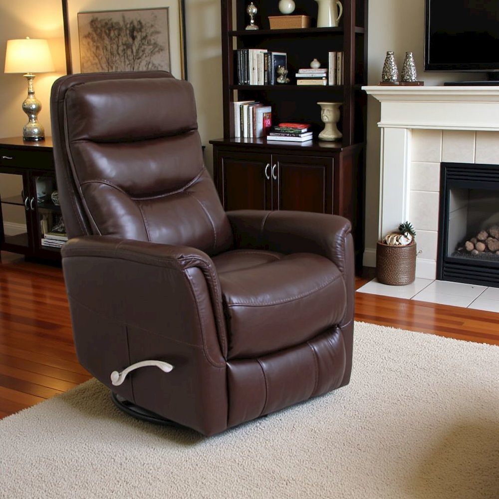 Robust Recliner Nursery Glider  – Elegant Boucle Chairs for Comfort. Picture 4