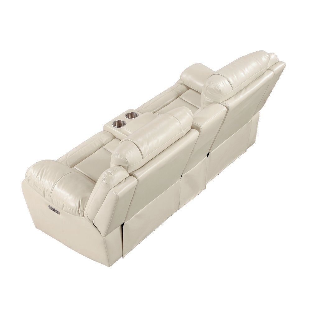 Sensa Power Reclining Loveseat.withBluetooth Speaker with Led Belt Beige. Picture 4