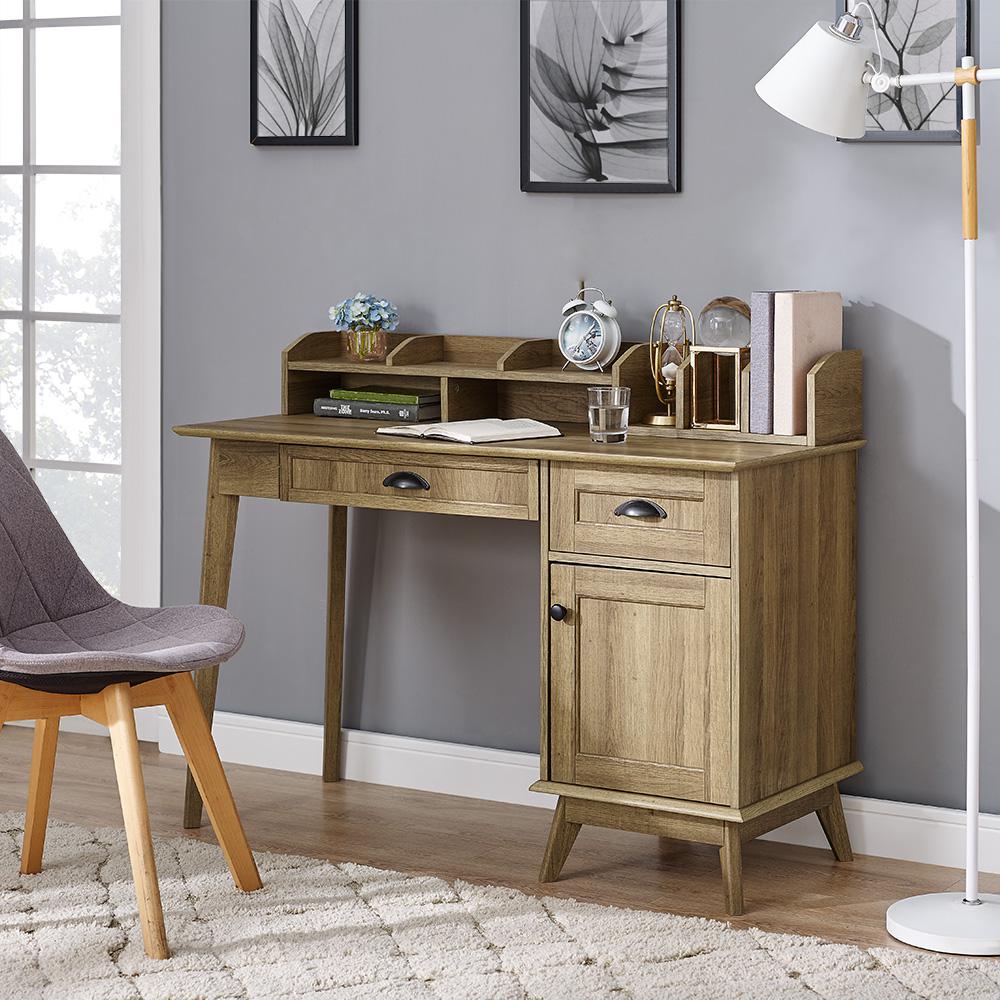 Newport Series Home Office Writing Computer Desk With Hutch And Cabinet. Picture 1