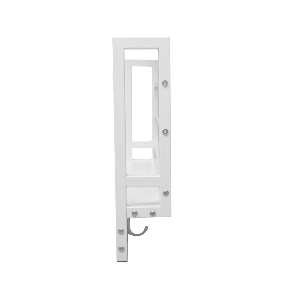 Floating Book Shelf Coat Rack, White, Set Of 2…. Picture 3