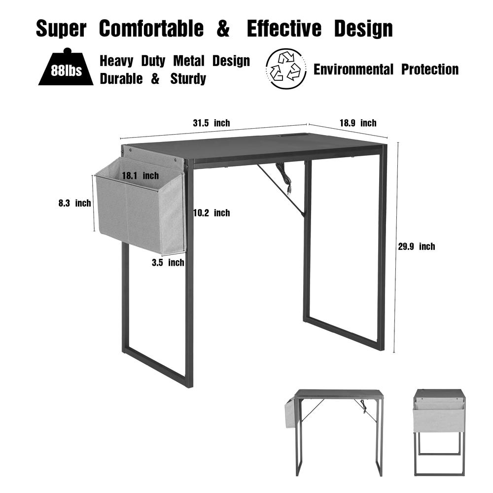 Small Computer Desk Simple Style Writing Desk, White/Pink. Picture 8