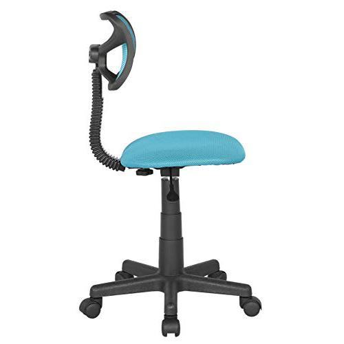 Small Swivel Office Computer Chair For Teens, Blue. Picture 2