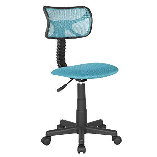 Small Swivel Office Computer Chair For Teens, Blue. Picture 1