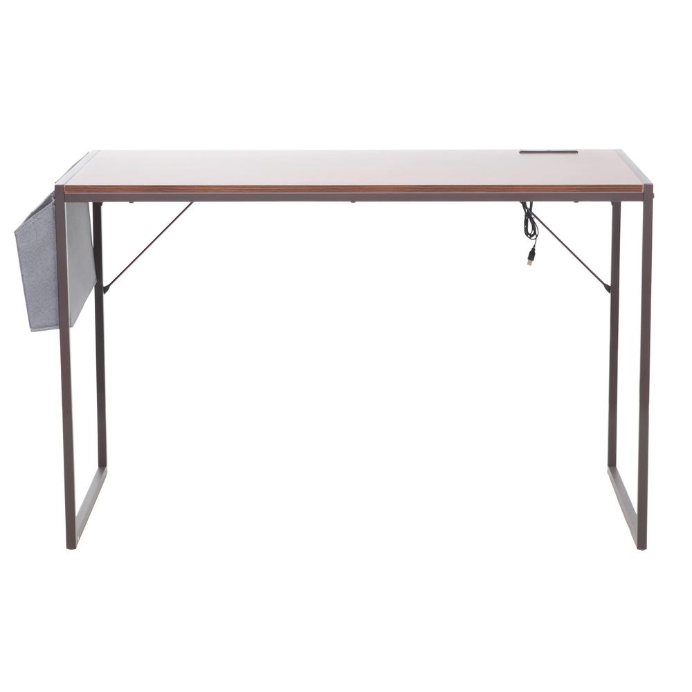 Simple Style Writing Desk For Small Spaces, Brown. Picture 2