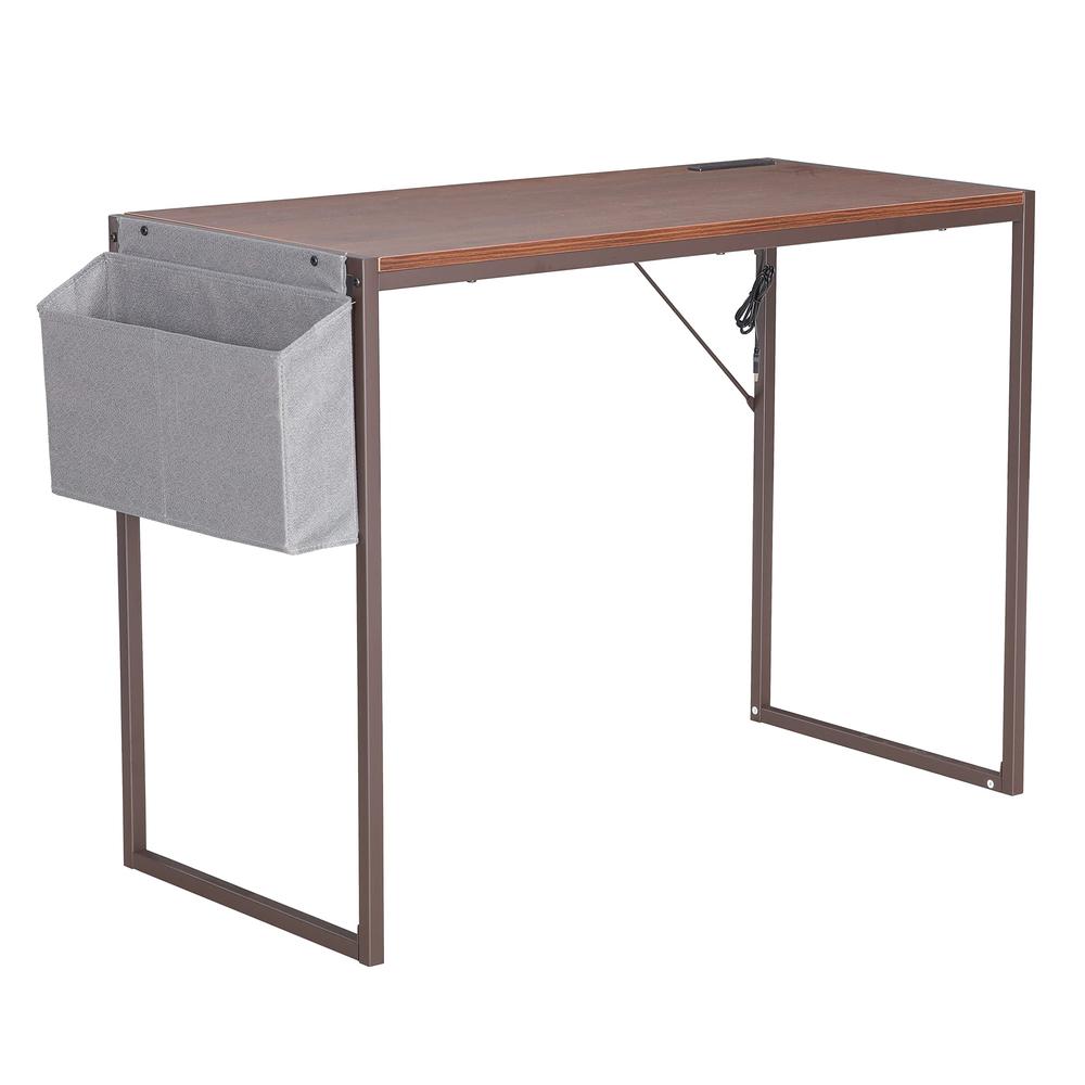 Small Computer Desk Simple Style Writing Desk, Brown. Picture 1