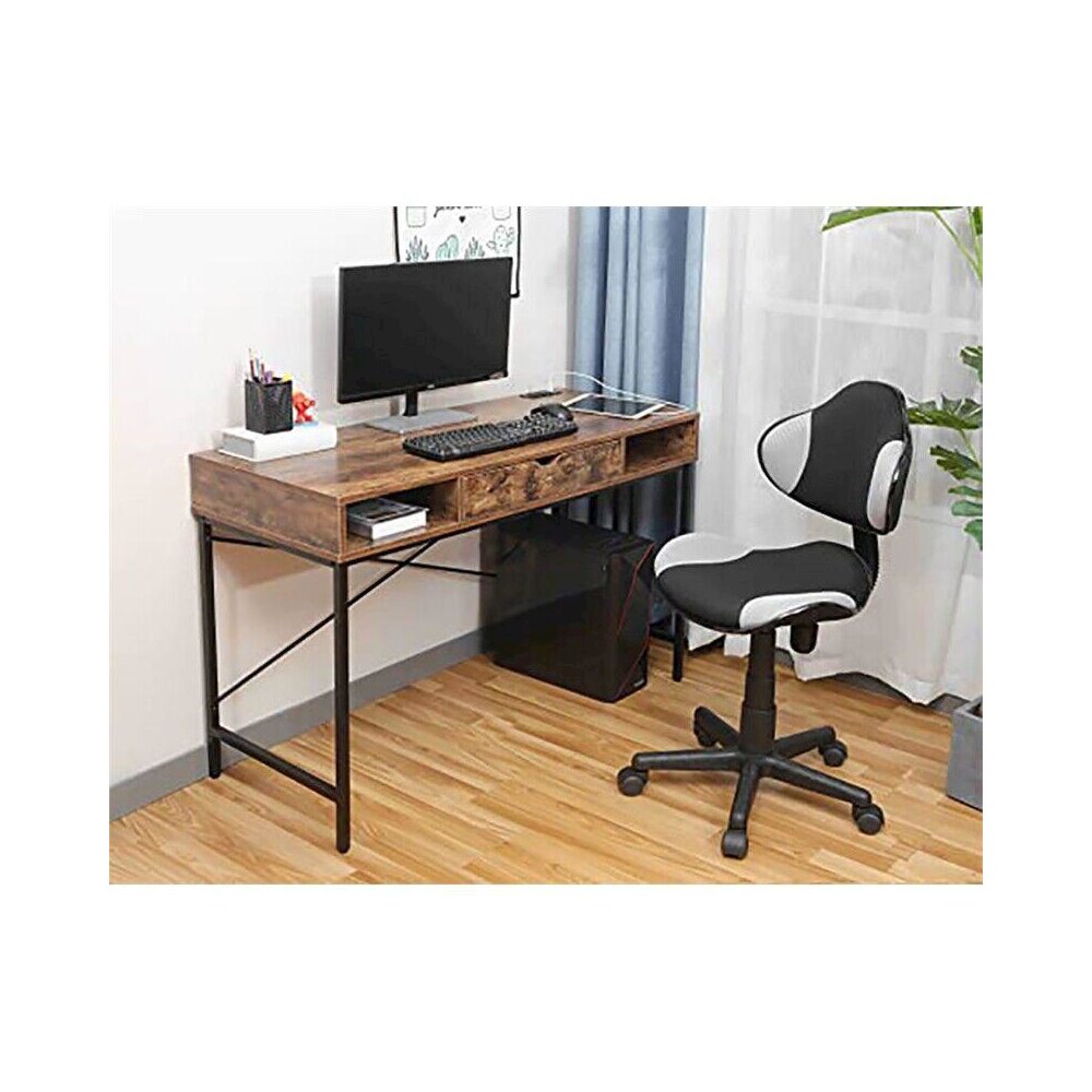 Home Office Contemporary Large Computer Desk Laptop Workstation With Drawer. Picture 5
