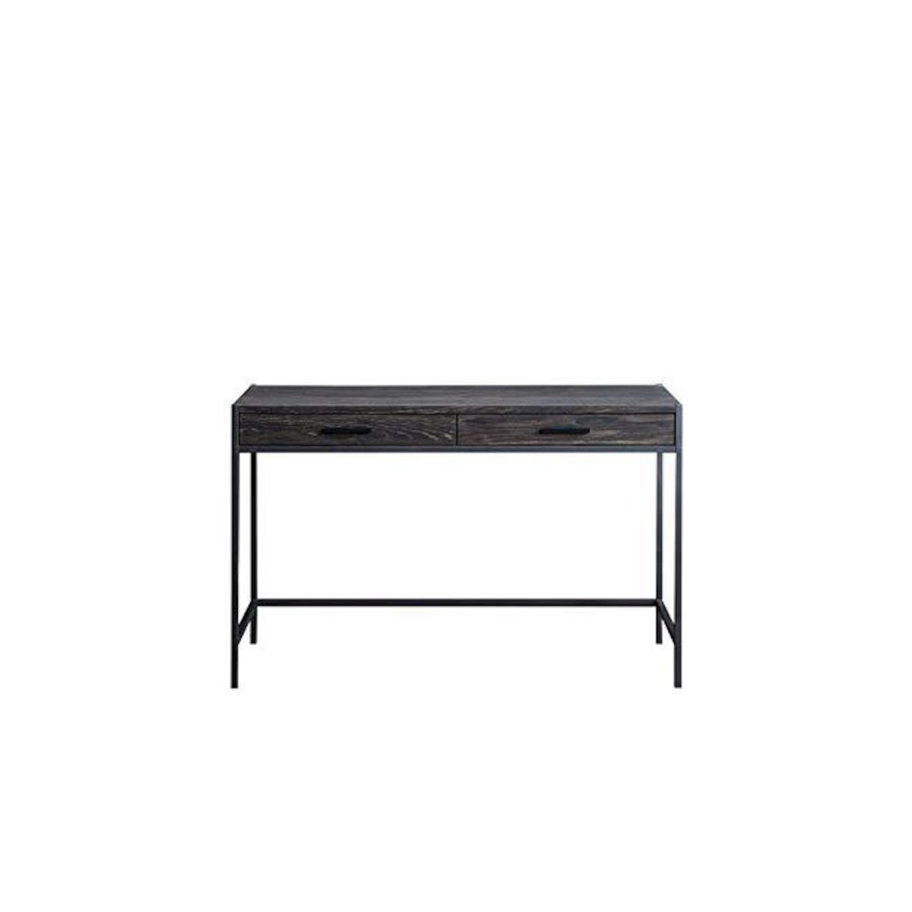 2 Drawer Writing Desk, Dark Brown. Picture 8