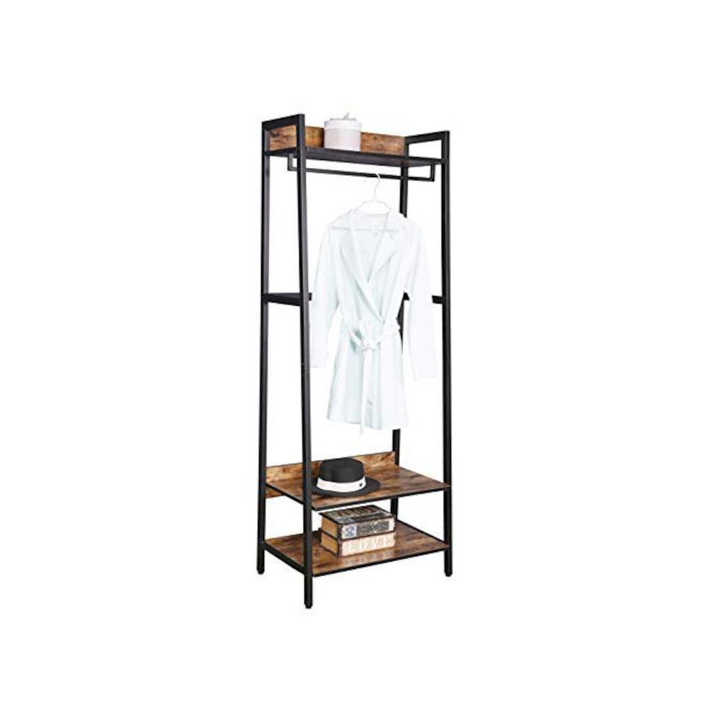 Industrial Rustic Hall Tree Shoe Bench With Storage Shelves. Picture 1