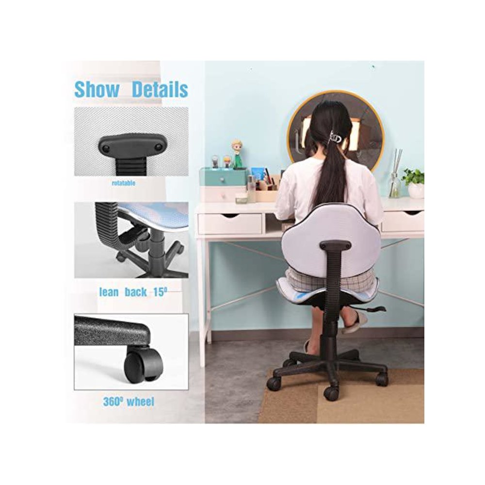 Home Office Low Back Computer Executive Chair, Whitecloud. Picture 4