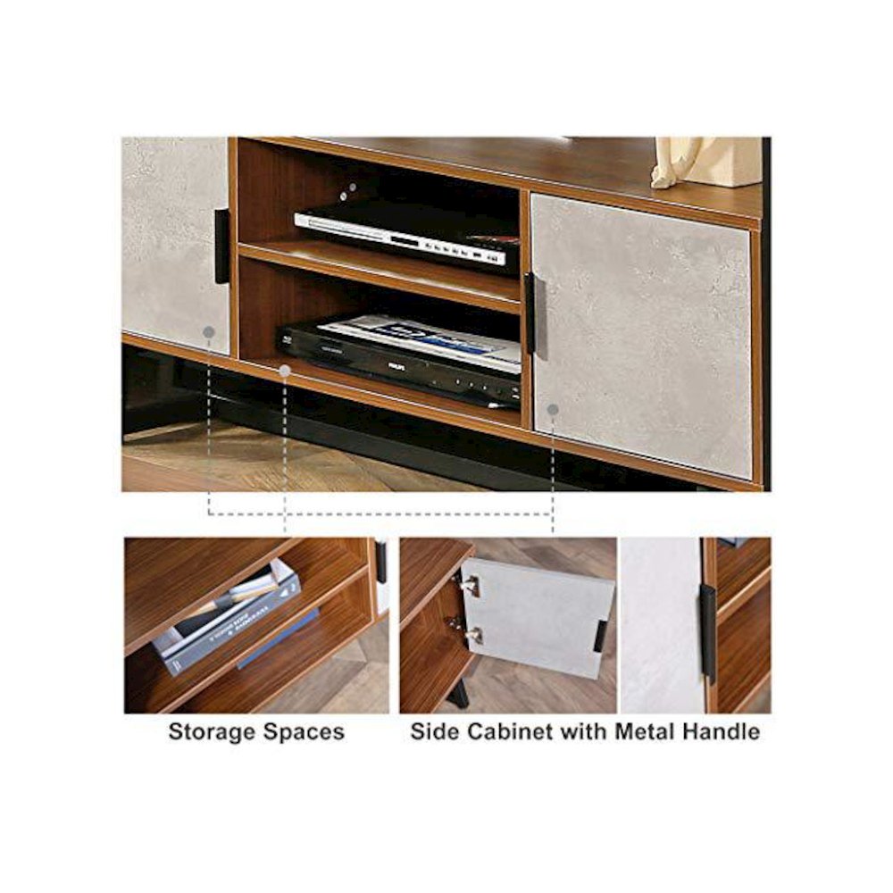 Media Tv Stand For 55" Tv, Geroge Walnut. Picture 4