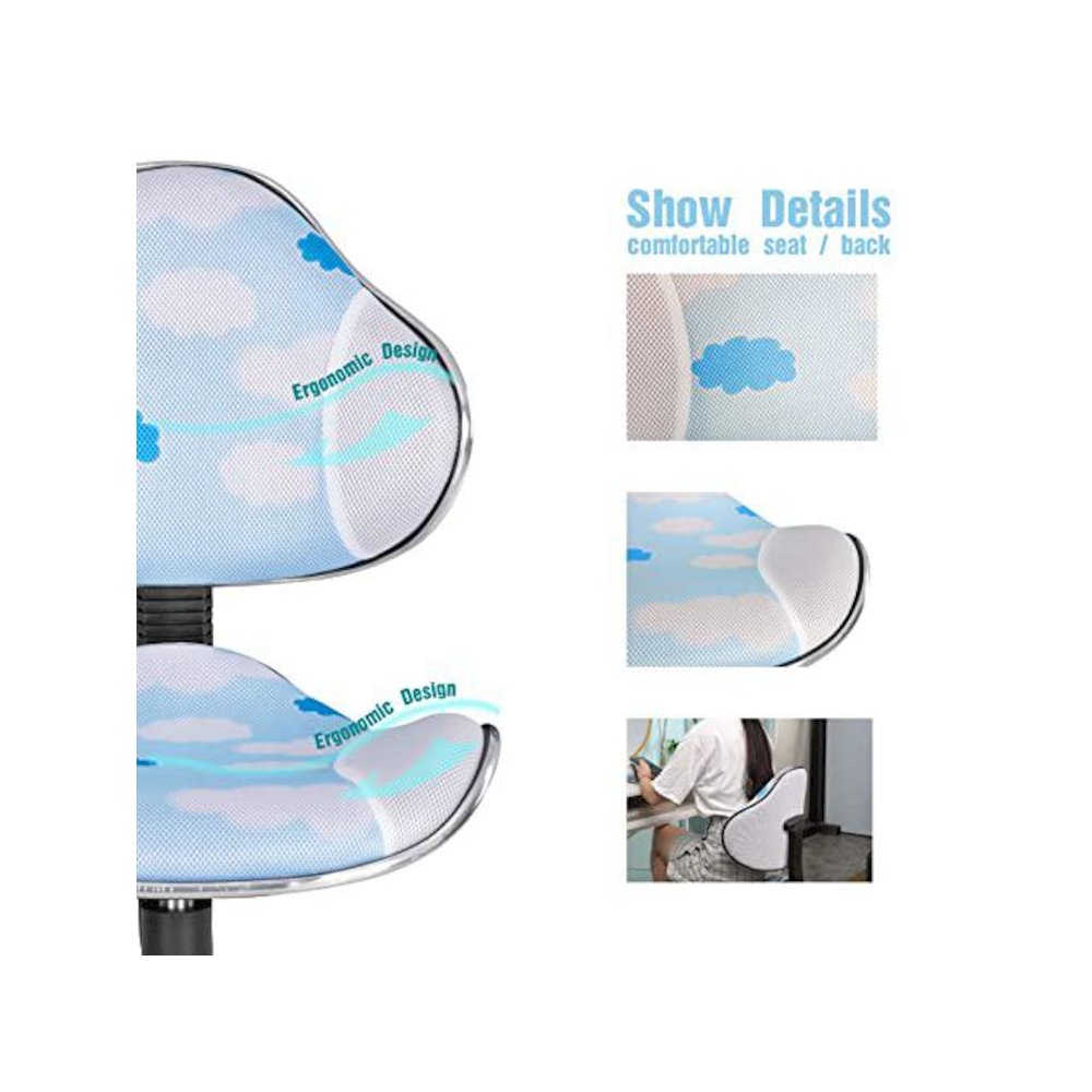 Home Office Low Back Computer Executive Chair, Whitecloud. Picture 3