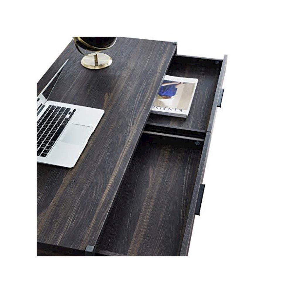 2 Drawer Writing Desk, Dark Brown. Picture 3