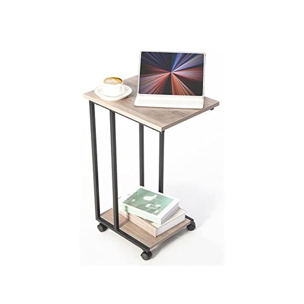 Side End C Table For Sofa, Smoky Grey. Picture 1