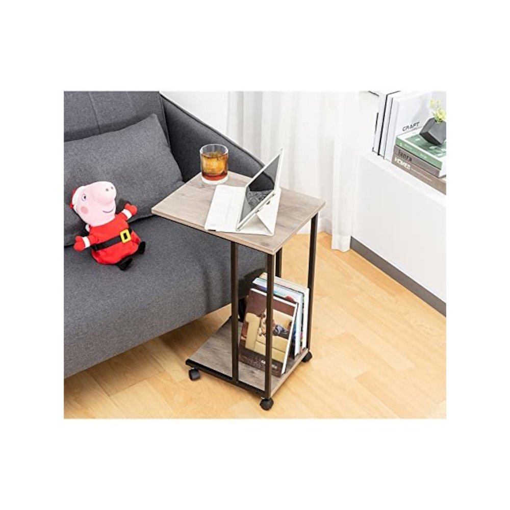 Side End C Table For Sofa, Smoky Grey. Picture 2