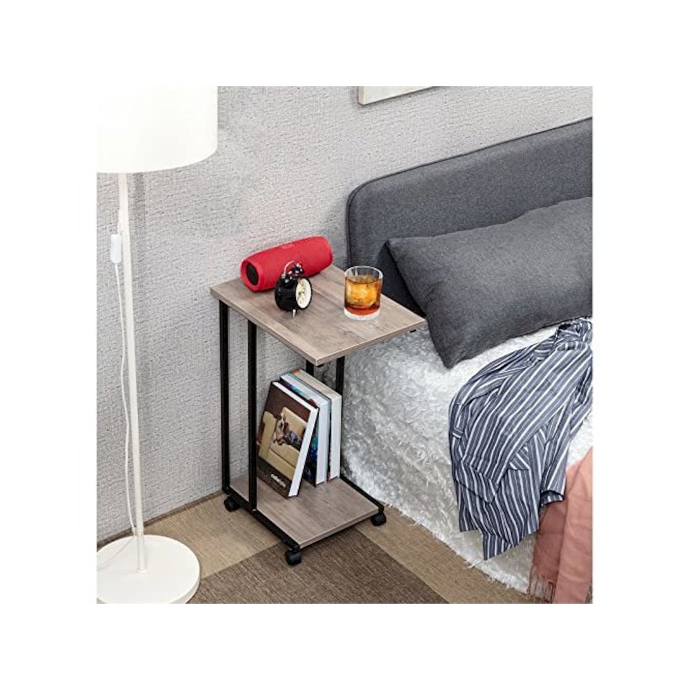 Side End C Table For Sofa, Smoky Grey. Picture 3