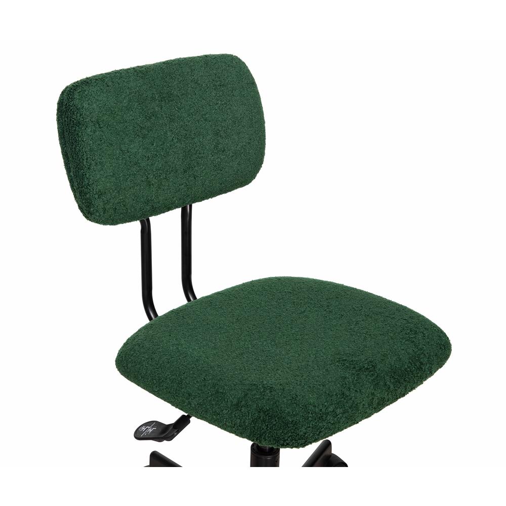 Ergonomic Adjustable Swivel Small Armless Home Office Desk Chair, Green. Picture 7
