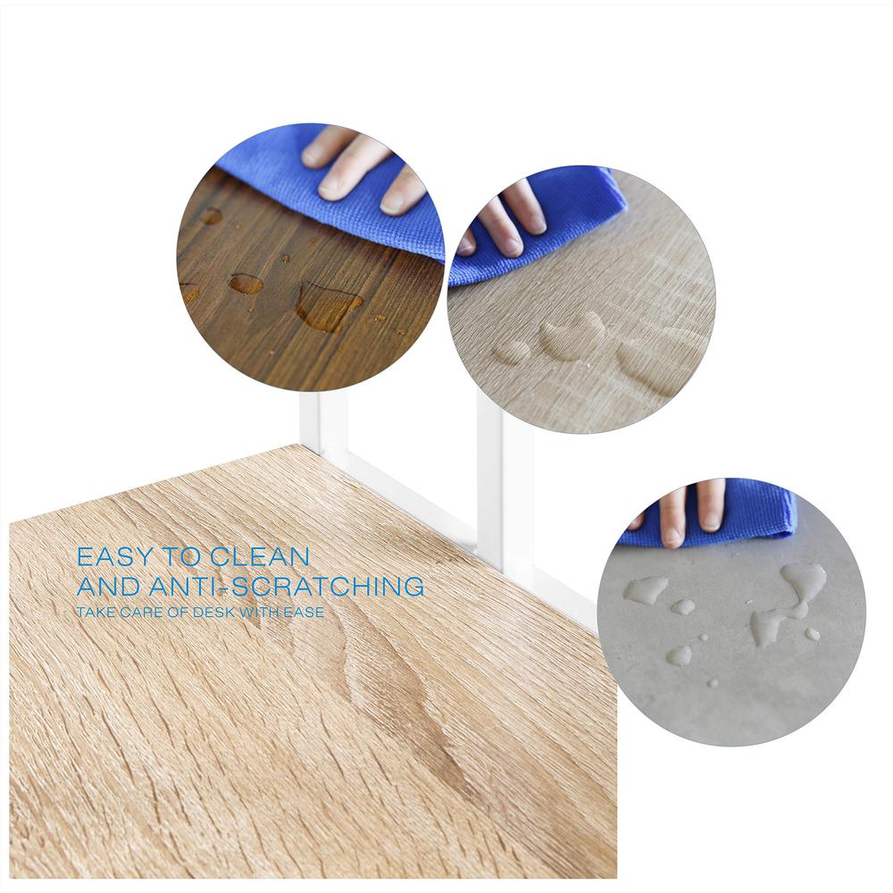 Side End C Table For Sofa, Oak/White. Picture 7