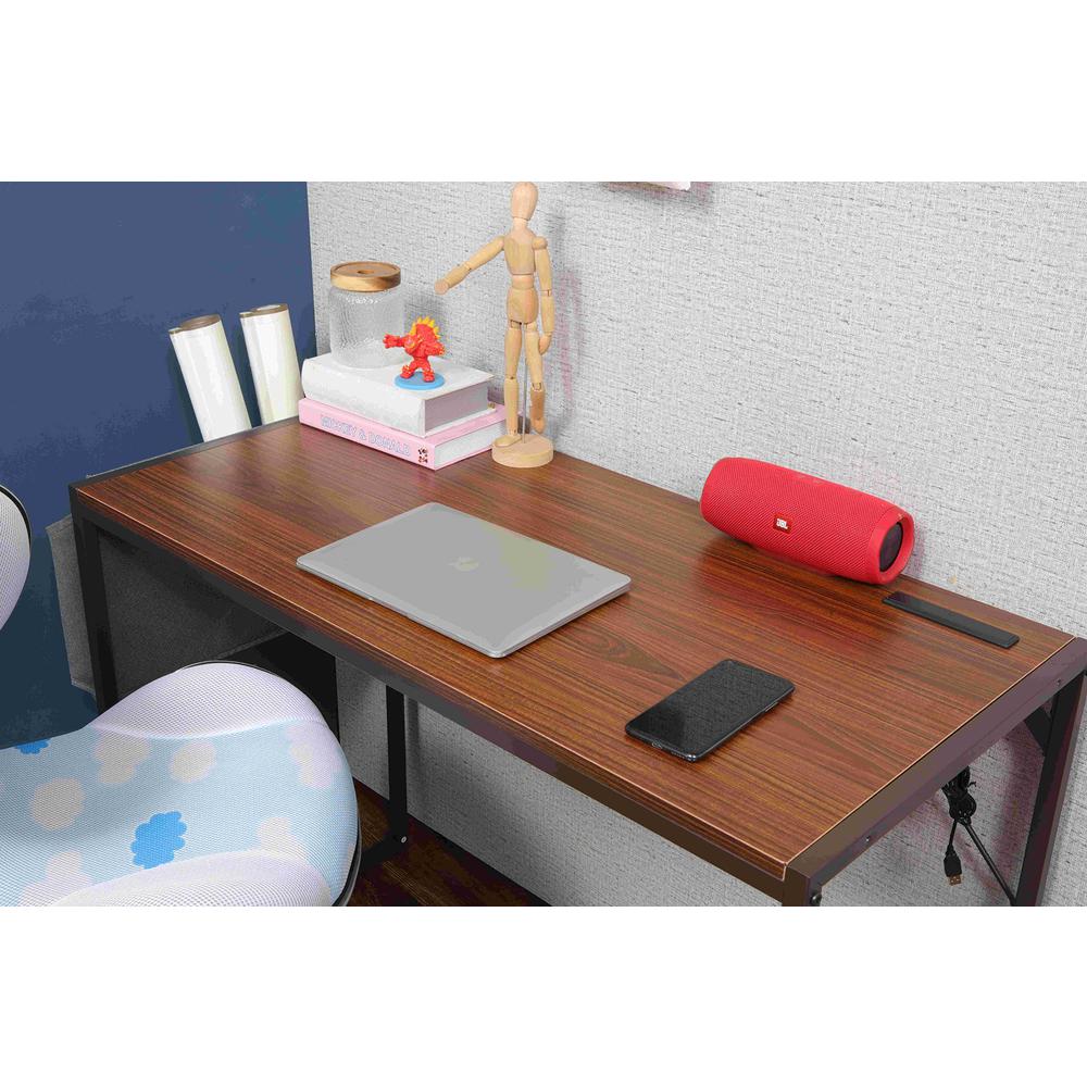 Small Computer Desk Simple Style Writing Desk, Brown. Picture 4