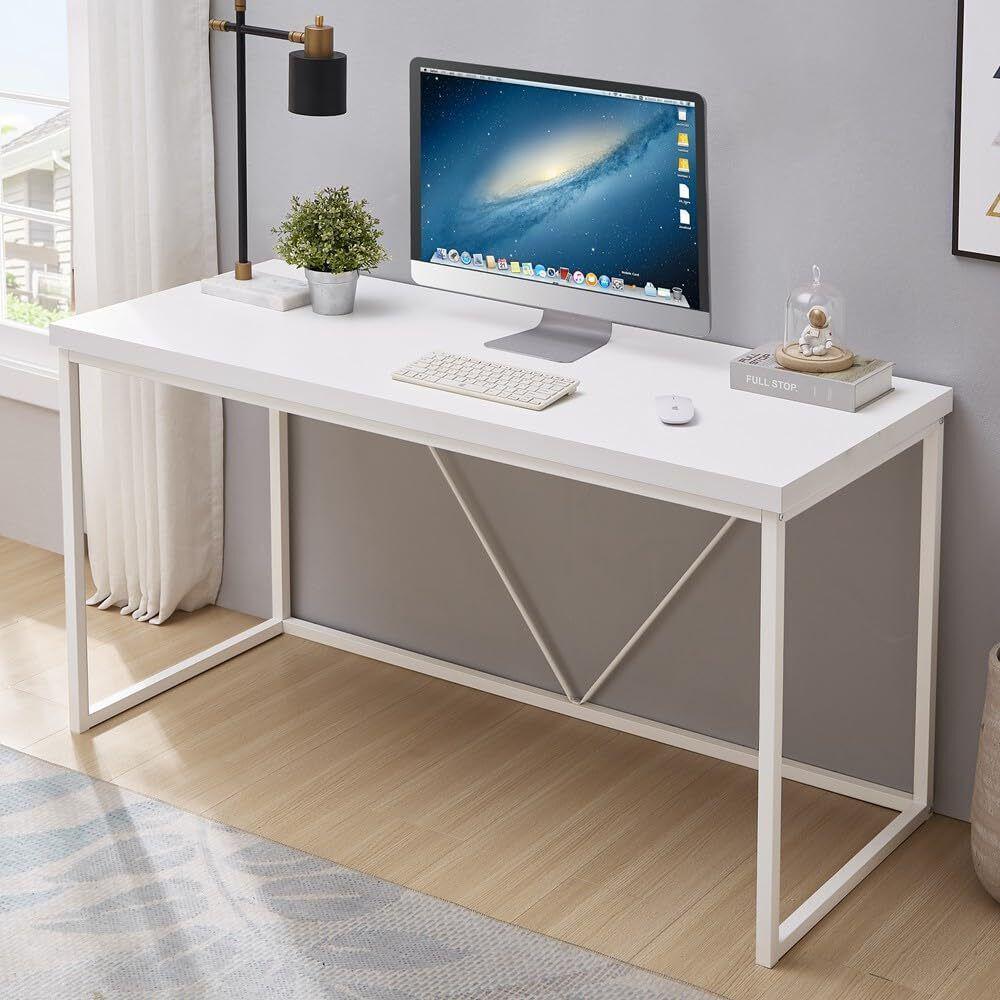 Home Office Contemporary Large Computer Desk Laptop Workstation With Drawer. Picture 3