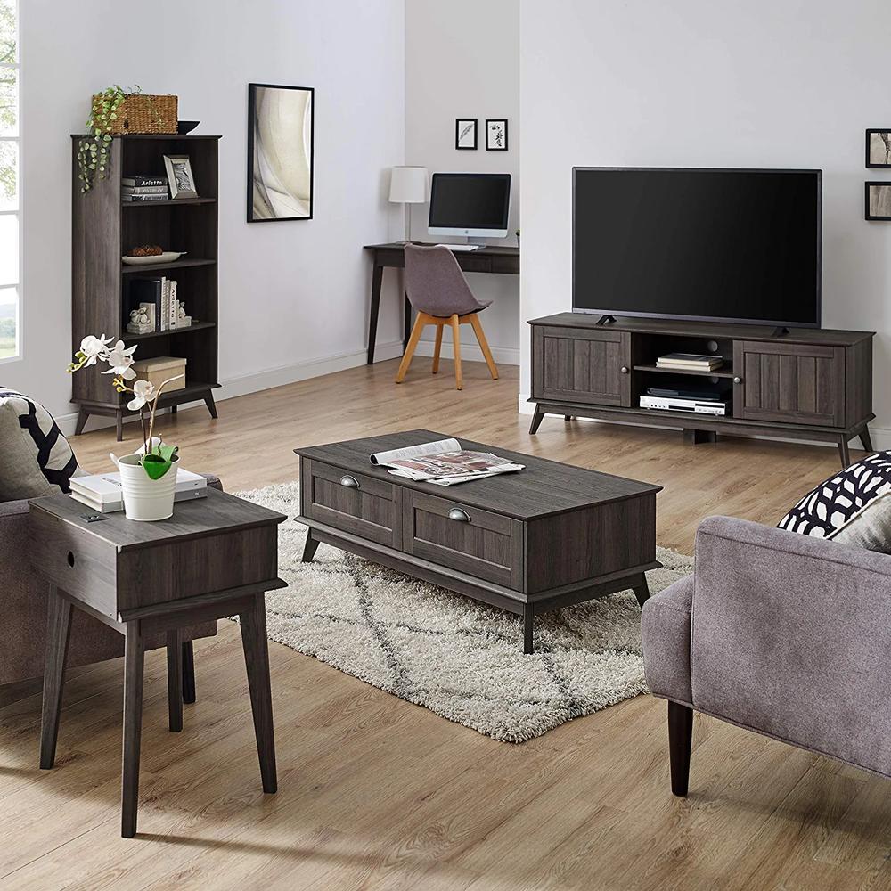Newport Series Modern Tv Media Console Stand Entertainment Center With Two Doors. Picture 5